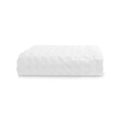 Serviette eponge pur coton 240 g/m² nid d'abeille blanc Detente neige