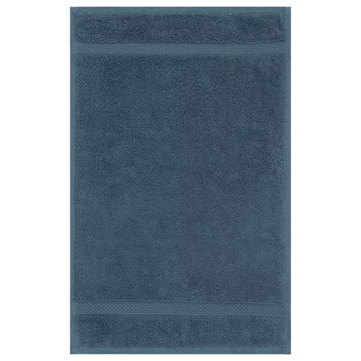 Serviette invites pur coton 550 g/m² uni bleu Elea bleu ardoise