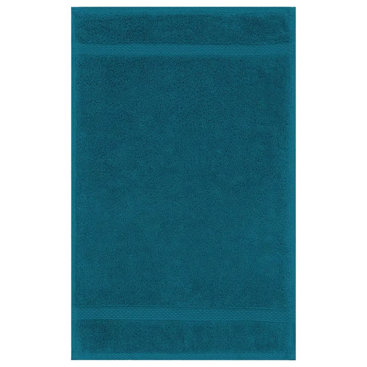 Serviette invites pur coton 550 g/m² uni bleu Elea canard