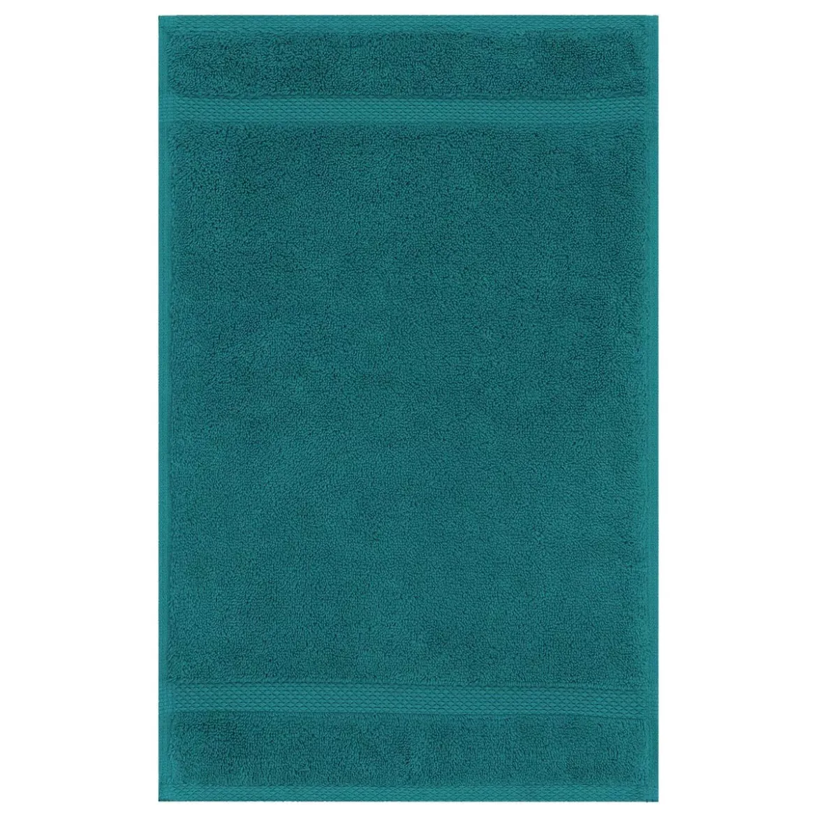 Serviette invites pur coton 550 g/m² uni vert Elea emeraude