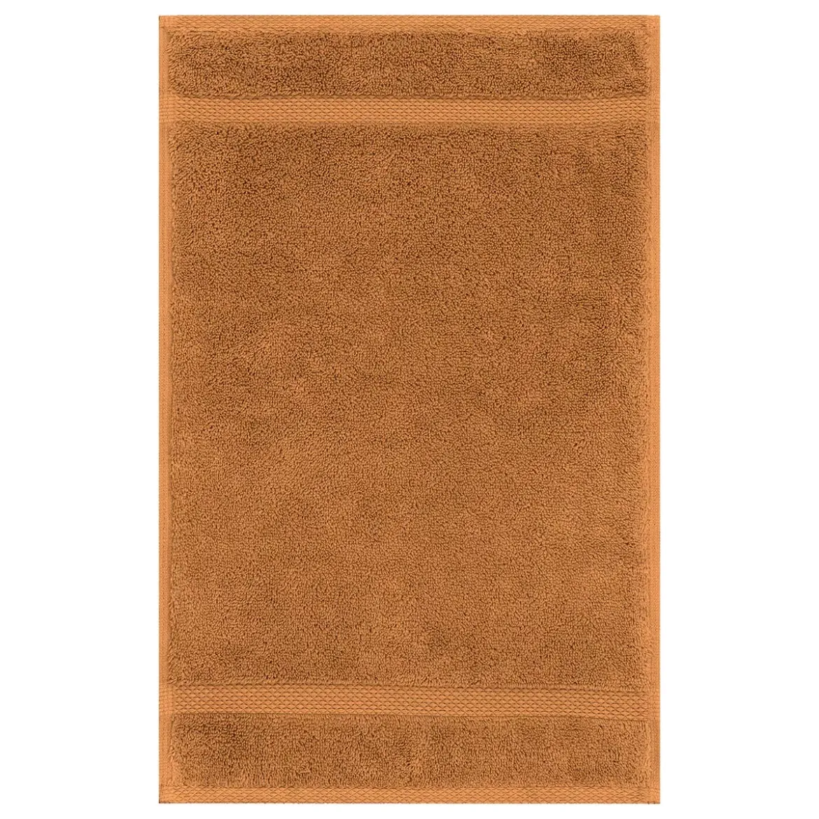 Serviette invites pur coton 550 g/m² uni orange Elea rouille