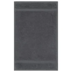 Serviette invites pur coton 550 g/m² uni anthracite Elea carbone