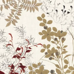Serviette lin & coton lavé 150 g/m² imprimé beige Bambous parchemin