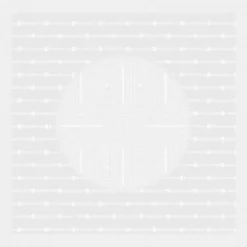 Serviette pur coton 220 g/m² motif jacquard blanc Le cercle blanc