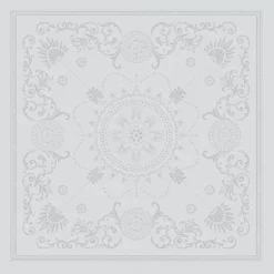 Serviette pur coton motif jacquard blanc Eloise diamant