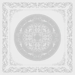 Serviette pur coton motif jacquard blanc Comtesse blanc