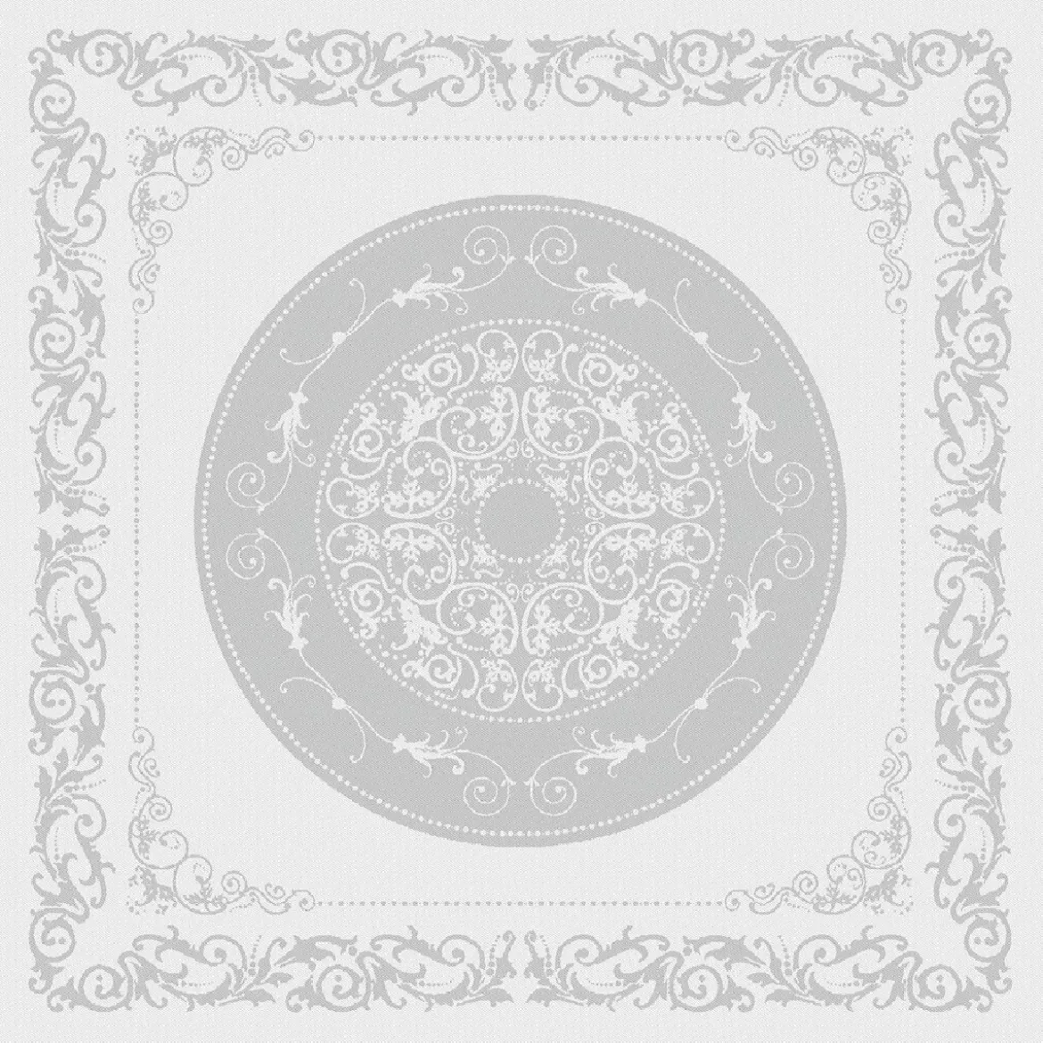 Serviette pur coton motif jacquard blanc Comtesse blanc