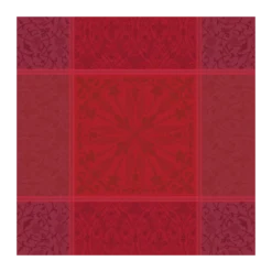 Serviette pur coton motif jacquard bordeaux Cassandre grenat