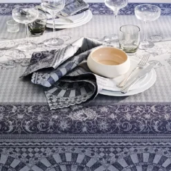 Serviette pur coton motif jacquard gris Arcades cendre