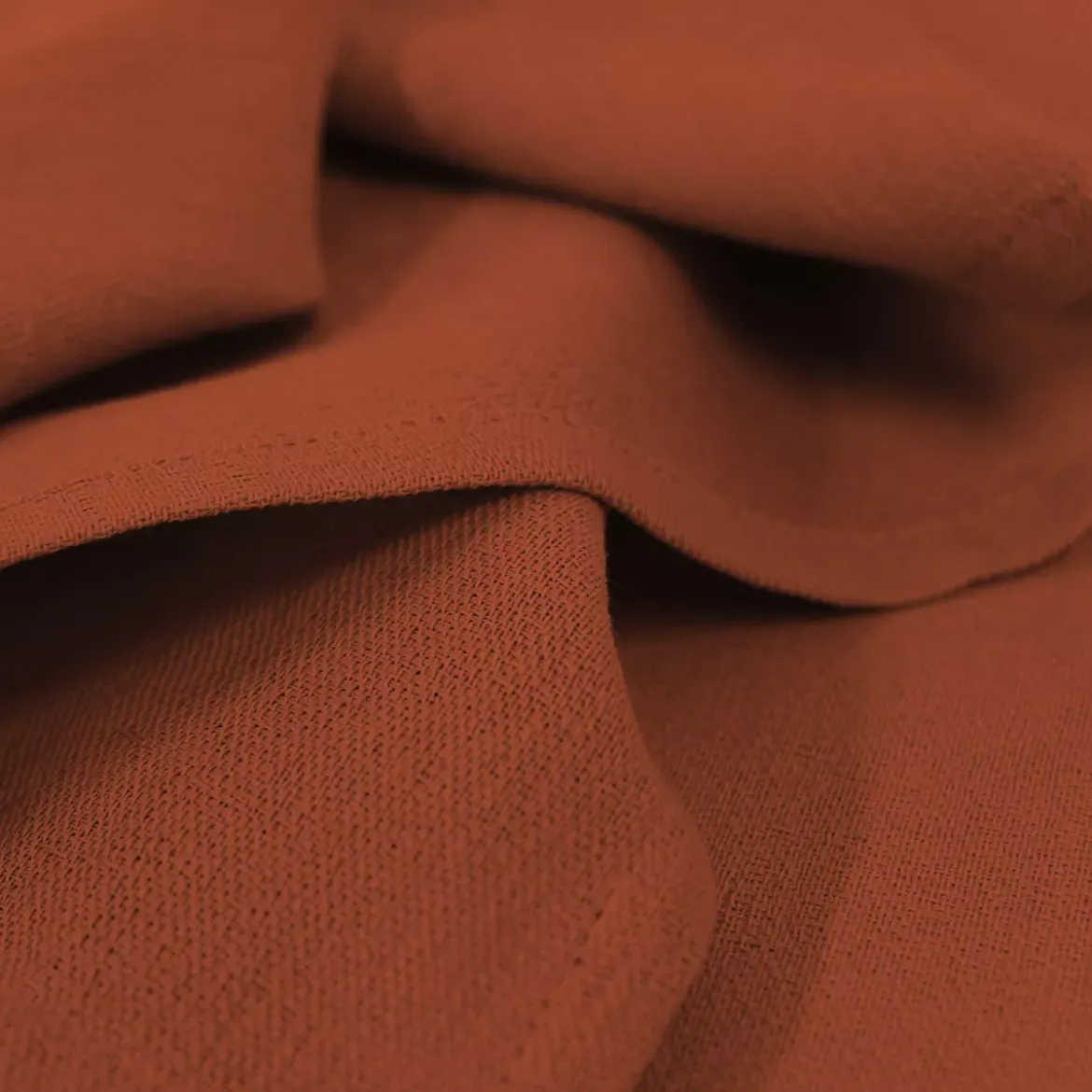 Serviette pur coton motif jacquard orange Bastide sienne