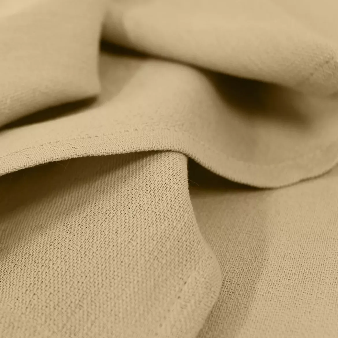 Serviette pur coton motif jacquard beige Bastide or pale