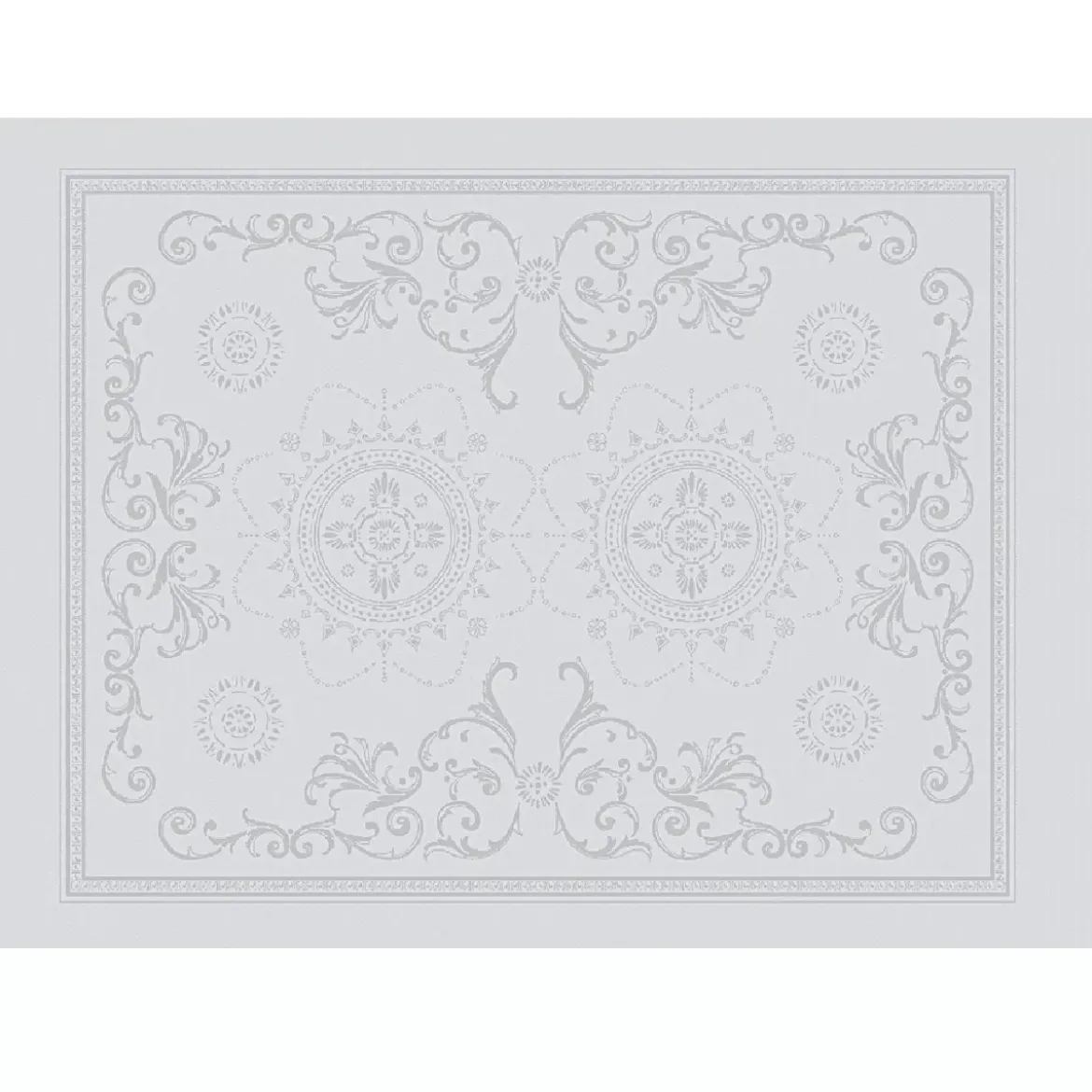 Set pur coton antitache motif jacquard blanc Eloise diamant