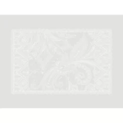 Set pur coton antitache motif jacquard gris Grace perle