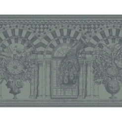 Set pur coton antitache motif jacquard gris Arcades cendre