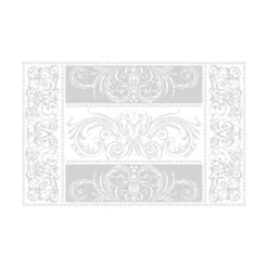 Set pur coton bio antitache motif jacquard blanc Alexandrine neige