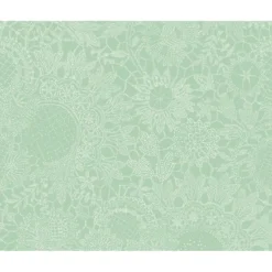 Set pur coton enduit motif jacquard vert Mille guipures jade