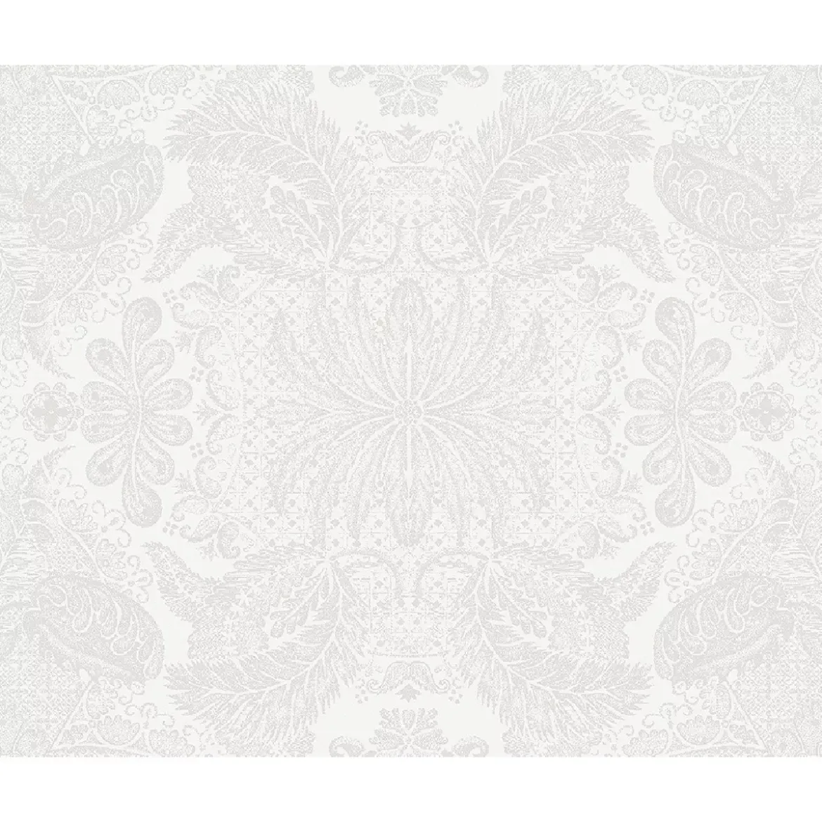 Set pur coton enduit motif jacquard blanc Mille isaphire blanc