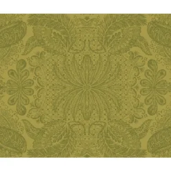 Set pur coton enduit motif jacquard or Mille isaphire vermeil