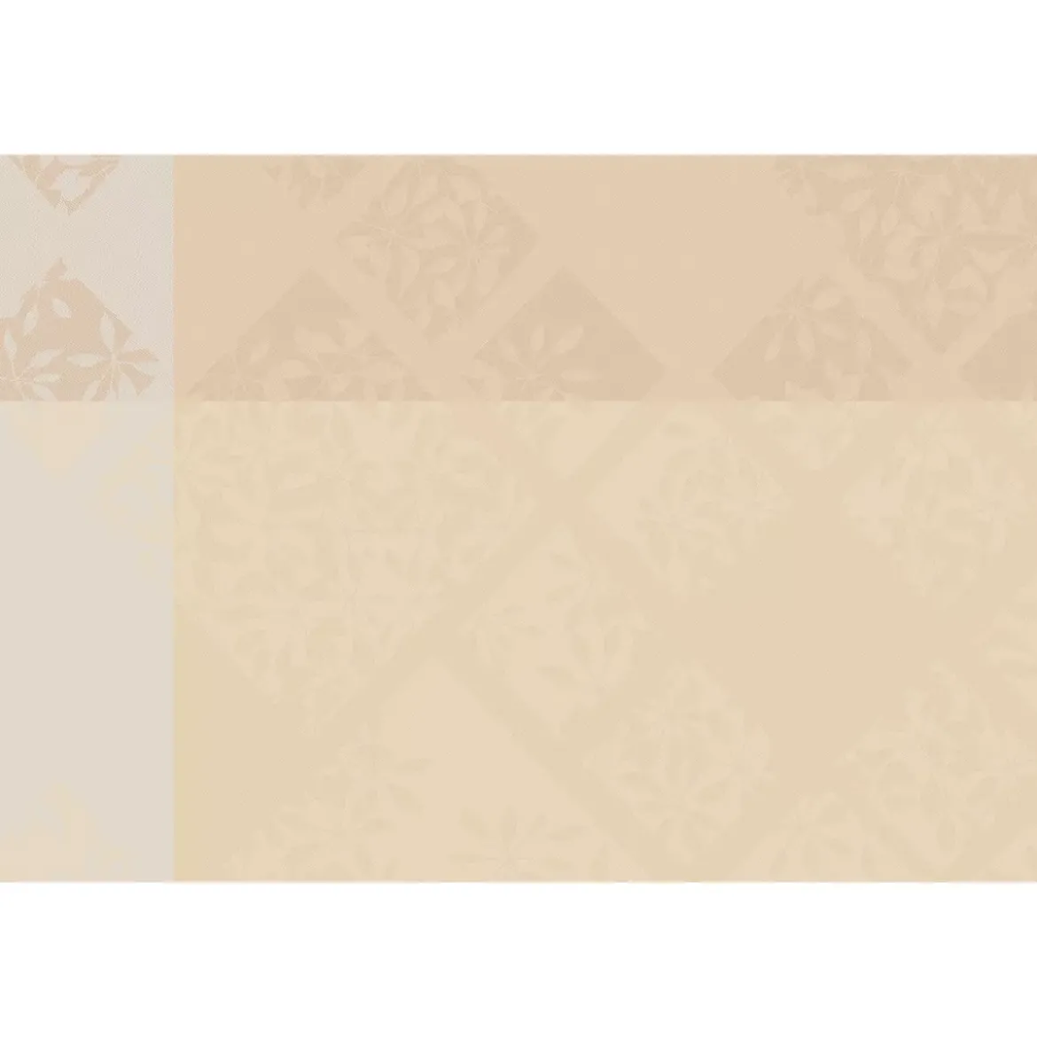 Set pur coton motif jacquard beige Mille pistils naturel
