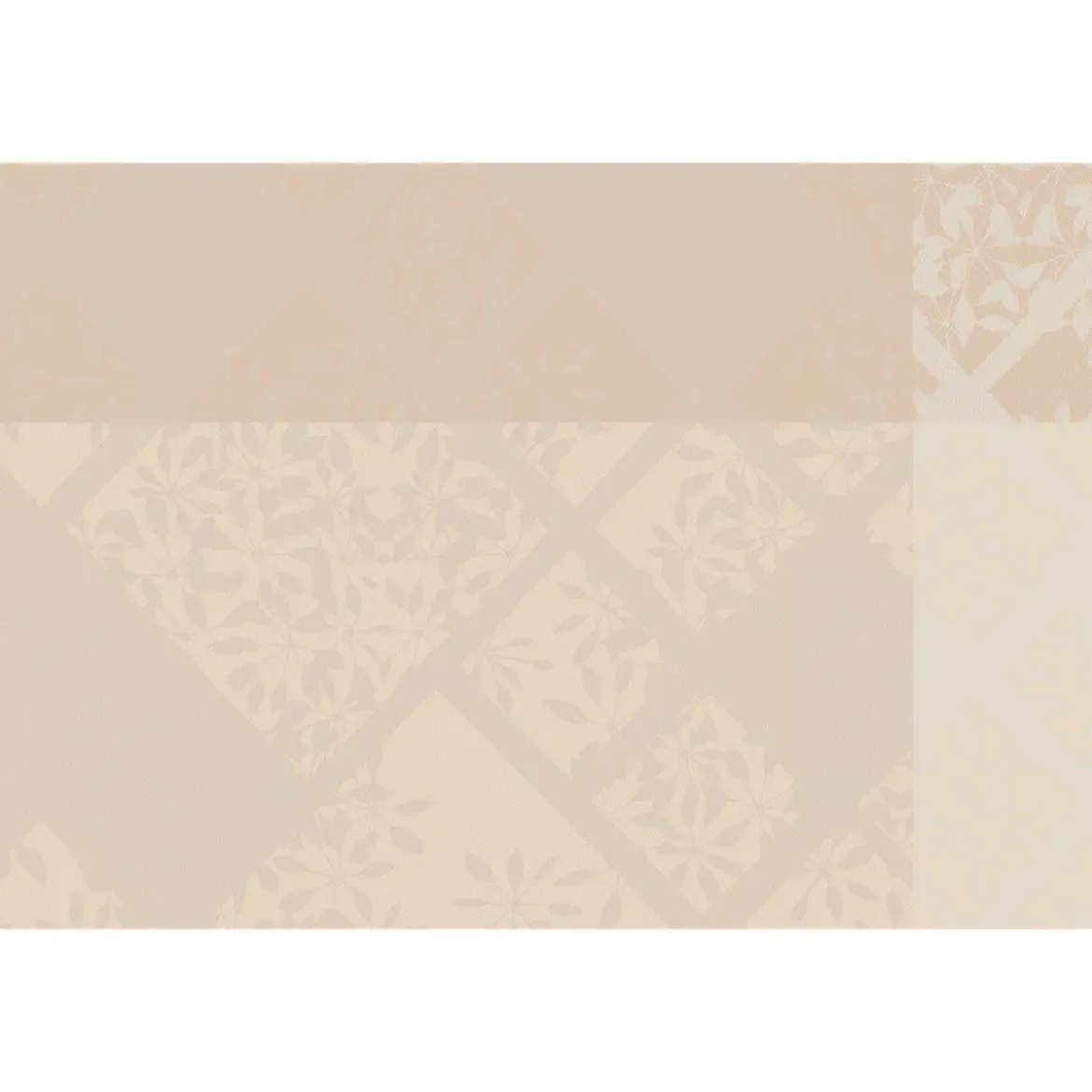 Set pur coton motif jacquard beige Mille pistils naturel