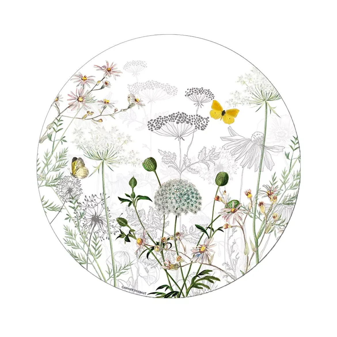 Set vinyle 860 g/m² imprimé gris jaune Escapades magiques blanc