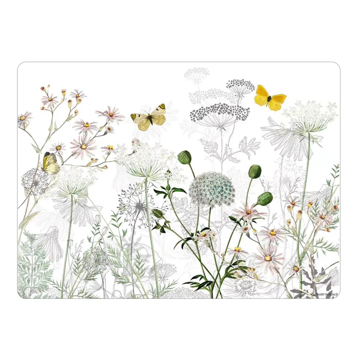 Set vinyle 860 g/m² imprimé gris jaune Escapades magiques blanc