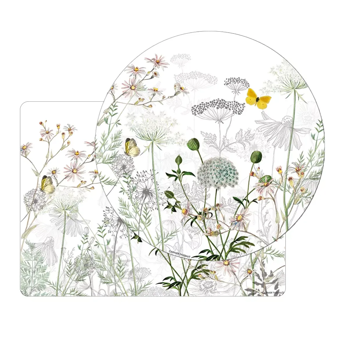 Set vinyle 860 g/m² imprimé gris jaune Escapades magiques blanc