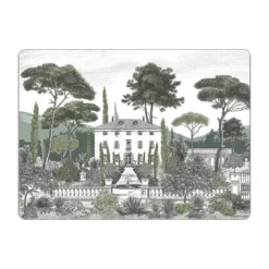 Set vinyle 860 g/m² imprimé gris vert Palazzina verde