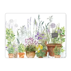 Set vinyle 860 g/m² imprimé vert violet Jardin aromatique provence