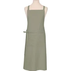 Tablier pur coton lavé 155 g/m² motif jacquard vert Bastide verde