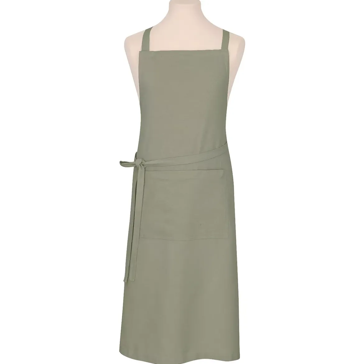 Tablier pur coton lavé 155 g/m² motif jacquard vert Bastide verde
