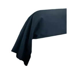Taie de traversin satin de coton uni bleu Ava uni bleu nuit