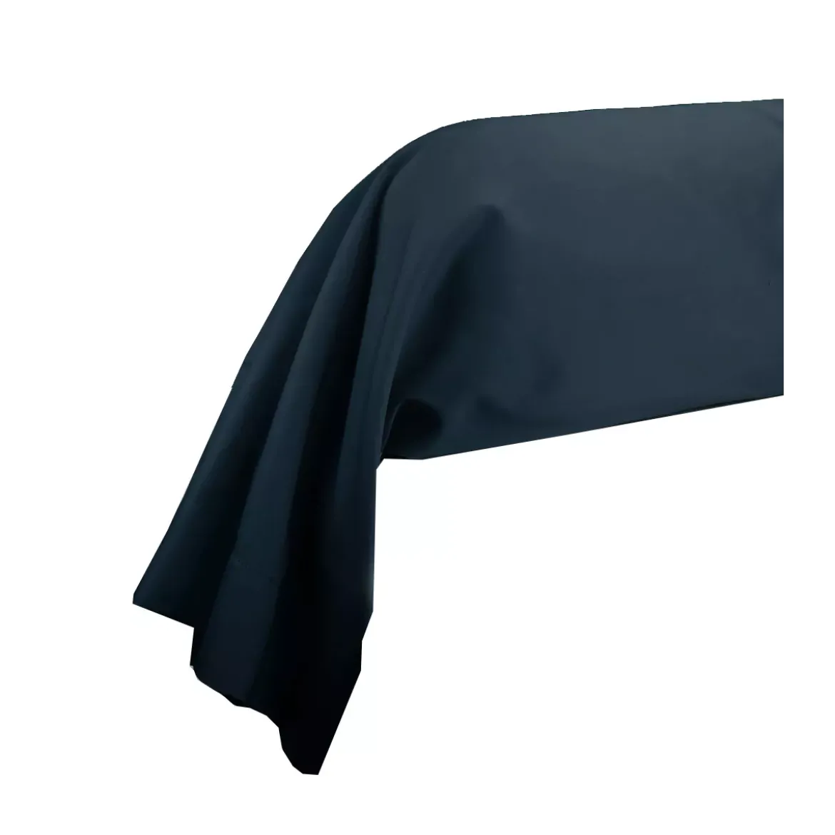 Taie de traversin satin de coton uni bleu Ava uni bleu nuit
