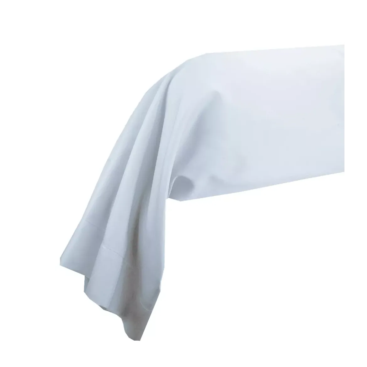 Taie de traversin satin de coton uni gris Ava uni glacier