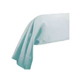 Taie de traversin satin de coton uni bleu Ava uni mint