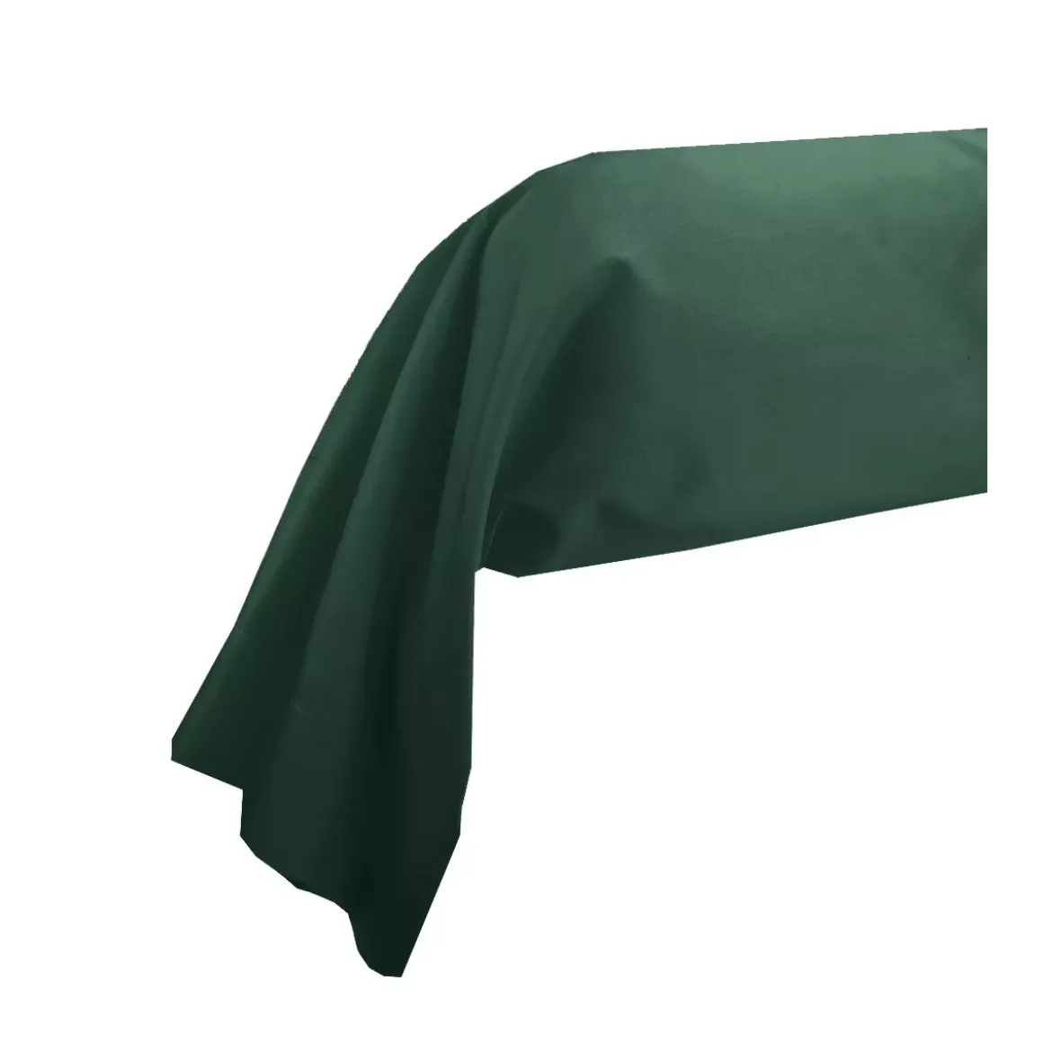 Taie de traversin satin de coton uni vert Ava uni sauge