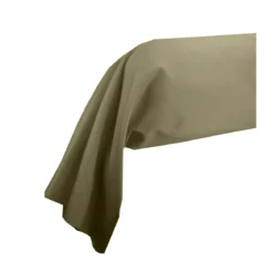 Taie de traversin satin de coton uni brun marron Ava uni mordore