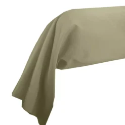 Taie de traversin satin de coton uni beige Ava uni glaise