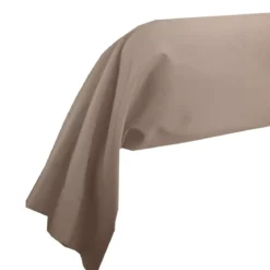 Taie de traversin satin de coton uni rose Ava uni rose fume