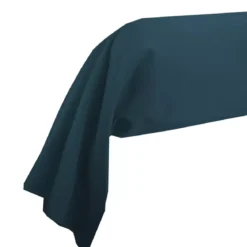 Taie de traversin satin de coton uni bleu Ava uni bleu ardoise