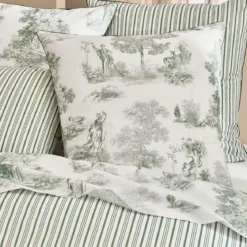 Taie d'oreiller percale de coton 115 g/m² imprimé vert Poesie verde