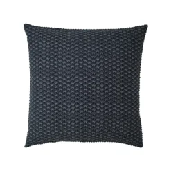Taie d'oreiller percale de coton imprimé anthracite Osaka graphite