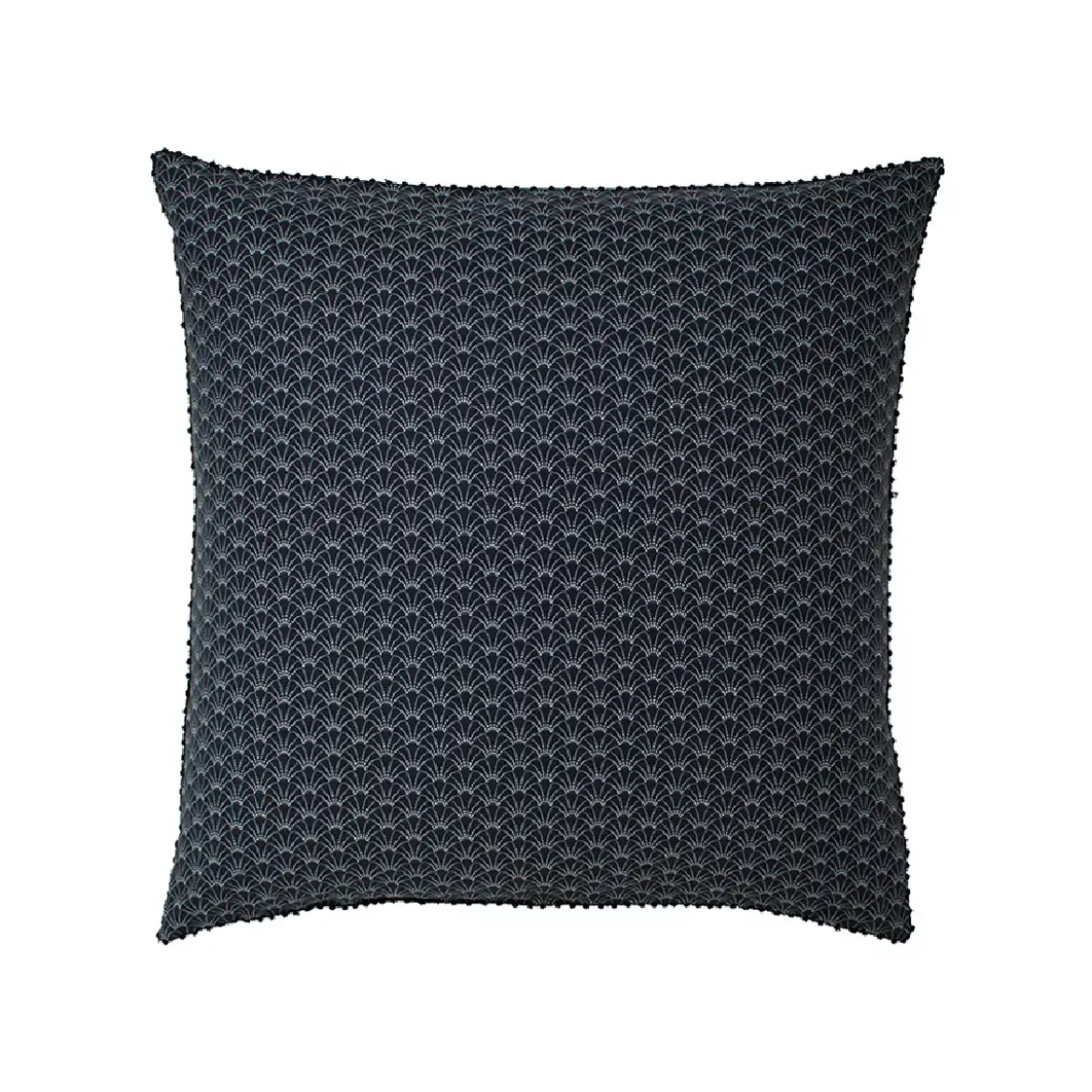 Taie d'oreiller percale de coton imprimé anthracite Osaka graphite