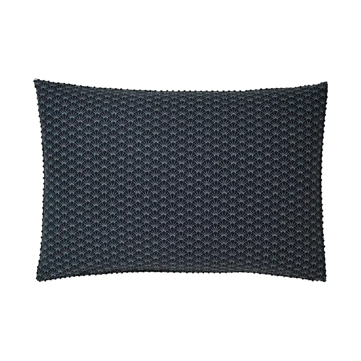 Taie d'oreiller percale de coton imprimé anthracite Osaka graphite