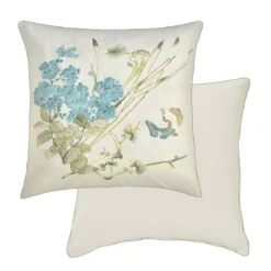 Taie d'oreiller pur coton lavé imprimé beige Caprices parchemin