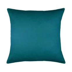 Taie d'oreiller satin de coton uni vert Ava uni canard