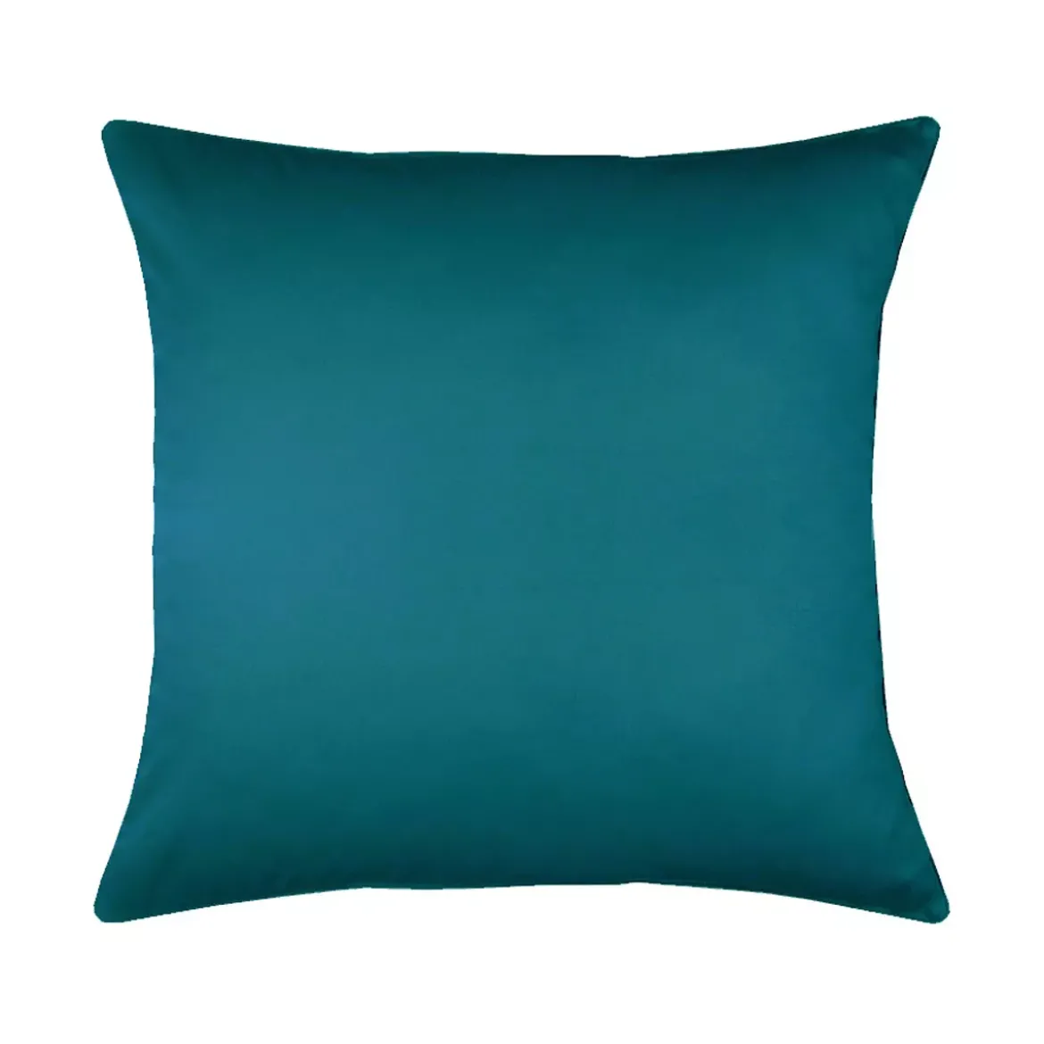 Taie d'oreiller satin de coton uni vert Ava uni canard