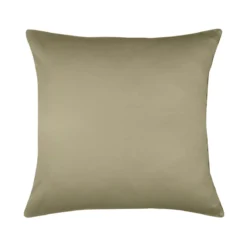 Taie d'oreiller satin de coton uni brun marron Ava uni mordore
