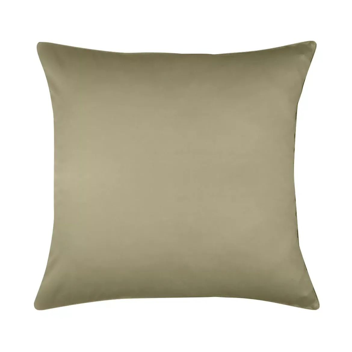 Taie d'oreiller satin de coton uni brun marron Ava uni mordore