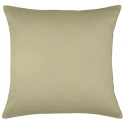 Taie d'oreiller satin de coton uni beige Ava uni glaise